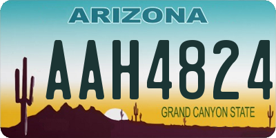 AZ license plate AAH4824