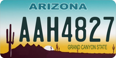 AZ license plate AAH4827