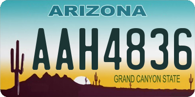 AZ license plate AAH4836