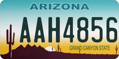 AZ license plate AAH4856