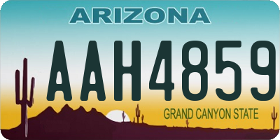AZ license plate AAH4859