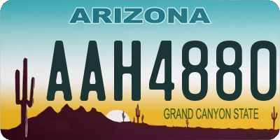 AZ license plate AAH4880