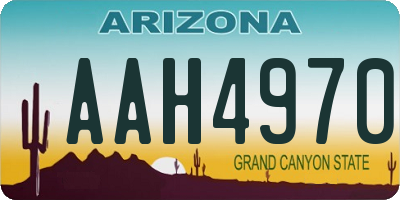 AZ license plate AAH4970