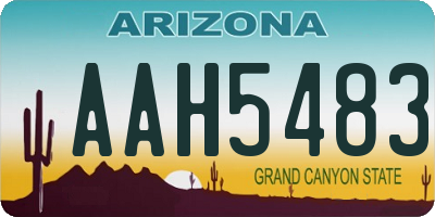 AZ license plate AAH5483