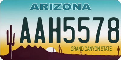 AZ license plate AAH5578