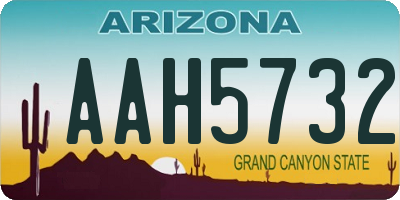 AZ license plate AAH5732