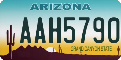 AZ license plate AAH5790