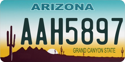 AZ license plate AAH5897