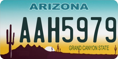 AZ license plate AAH5979