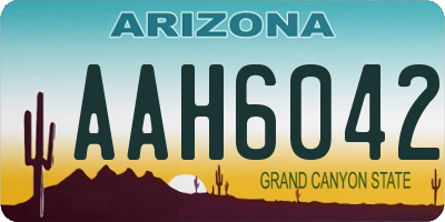AZ license plate AAH6042