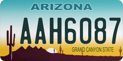 AZ license plate AAH6087