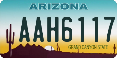 AZ license plate AAH6117