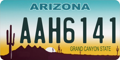 AZ license plate AAH6141