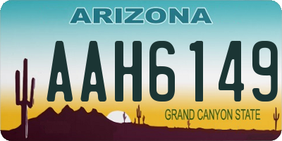 AZ license plate AAH6149