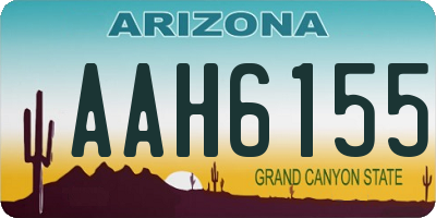 AZ license plate AAH6155