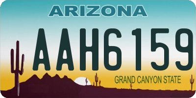 AZ license plate AAH6159