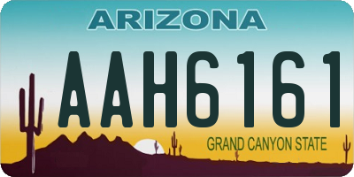 AZ license plate AAH6161