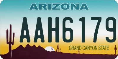 AZ license plate AAH6179