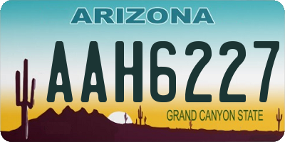 AZ license plate AAH6227