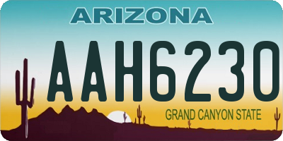 AZ license plate AAH6230