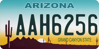 AZ license plate AAH6256
