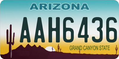 AZ license plate AAH6436