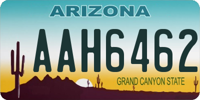 AZ license plate AAH6462