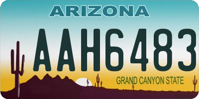 AZ license plate AAH6483