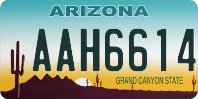 AZ license plate AAH6614