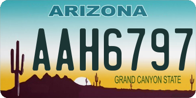 AZ license plate AAH6797