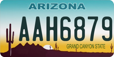 AZ license plate AAH6879