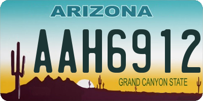 AZ license plate AAH6912