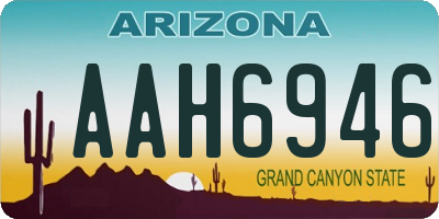 AZ license plate AAH6946