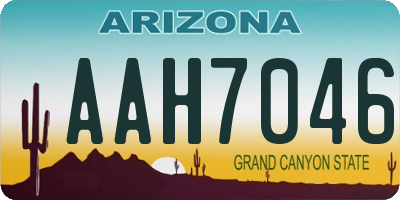 AZ license plate AAH7046