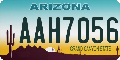 AZ license plate AAH7056