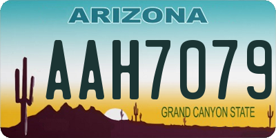 AZ license plate AAH7079