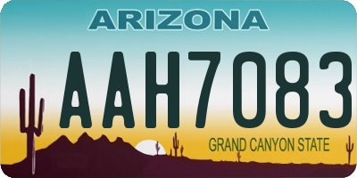 AZ license plate AAH7083