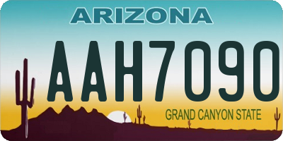 AZ license plate AAH7090