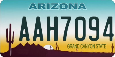 AZ license plate AAH7094