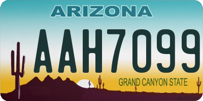 AZ license plate AAH7099