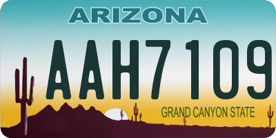 AZ license plate AAH7109