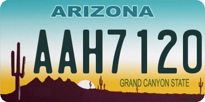 AZ license plate AAH7120
