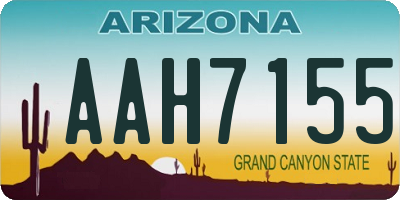 AZ license plate AAH7155