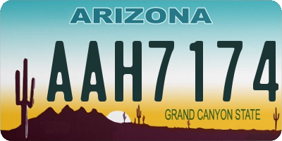 AZ license plate AAH7174