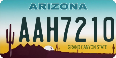 AZ license plate AAH7210