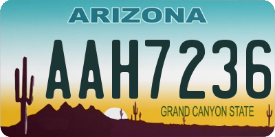 AZ license plate AAH7236