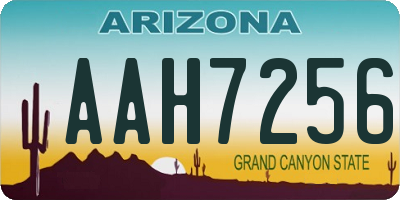 AZ license plate AAH7256