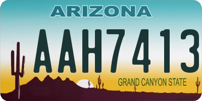 AZ license plate AAH7413
