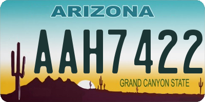 AZ license plate AAH7422