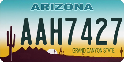 AZ license plate AAH7427